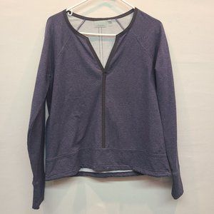 Athleta Shirt Sentry Blue Long Sleeve Top Womens Small